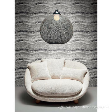 Modern Emboss Wall Paper PVC Wallpaper Hot Sale